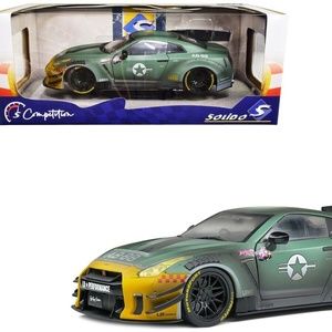 1/18 Solido 2022 Nissan GT-R (R35) LB Walk Body Kit 2 Army Fighter